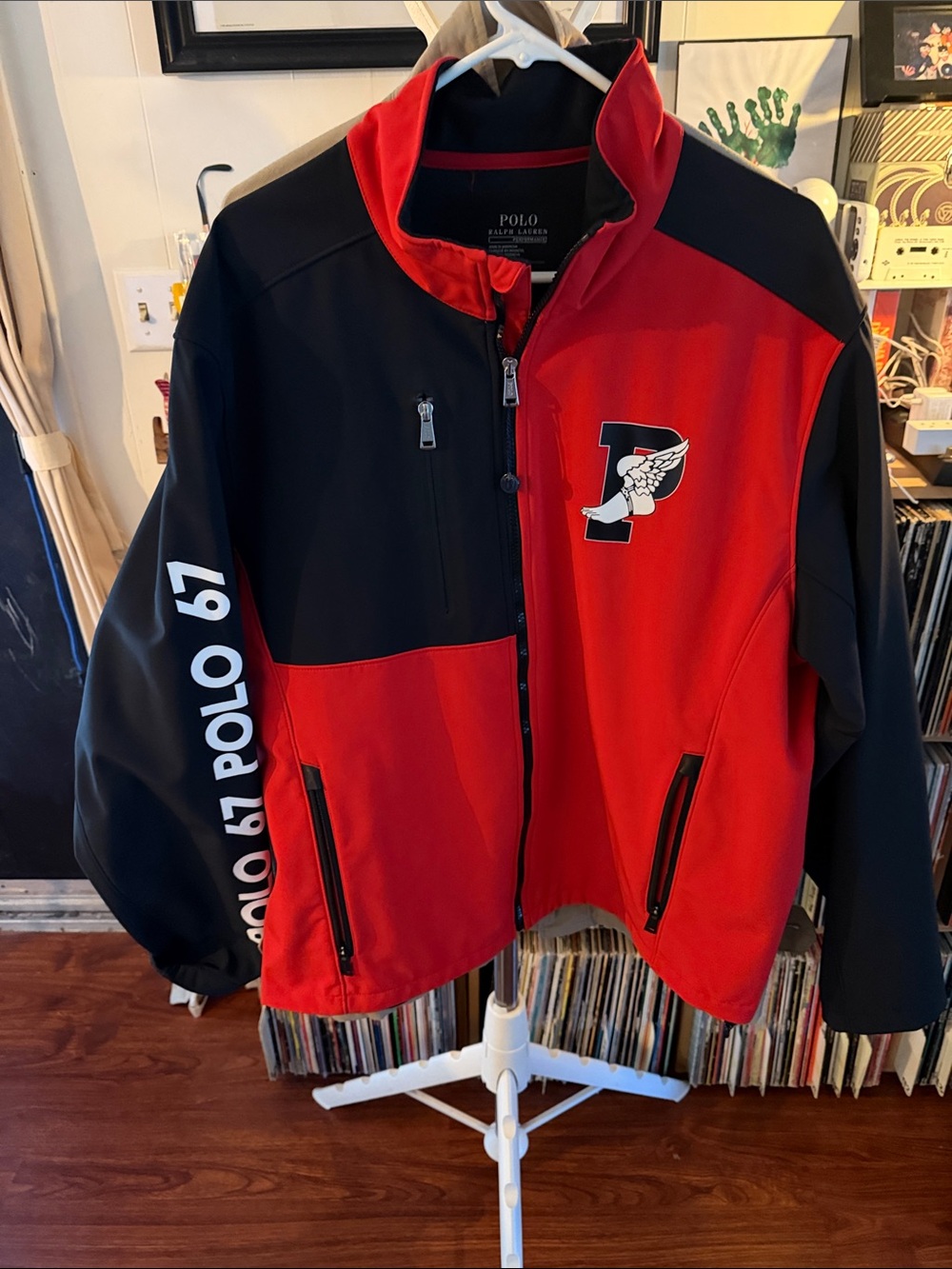 Polo by Ralph Lauren Red and Black Performance Softshell Jacket